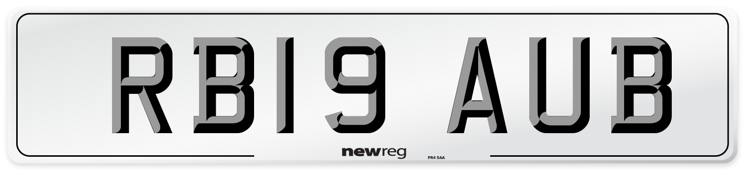 RB19 AUB Number Plate from New Reg